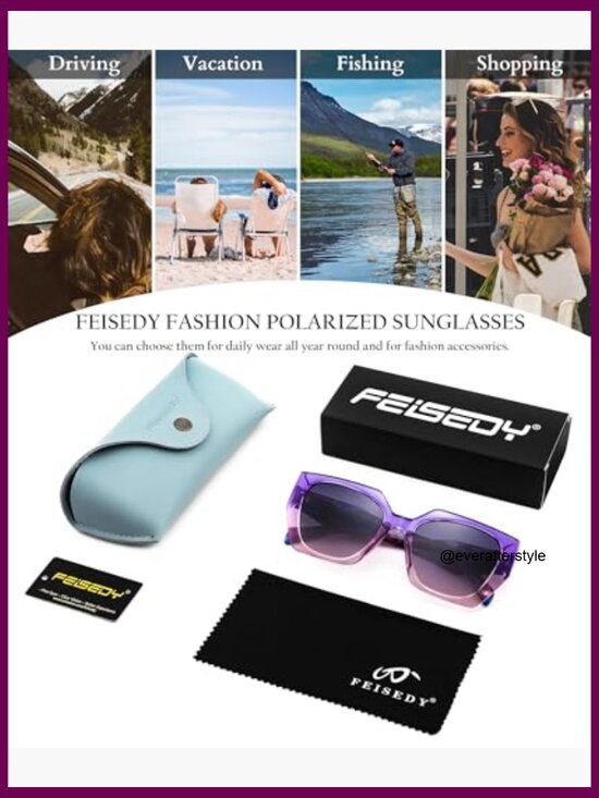 TR Frame Polarized Sunglasses, Oversized Square Retro Shades UV400